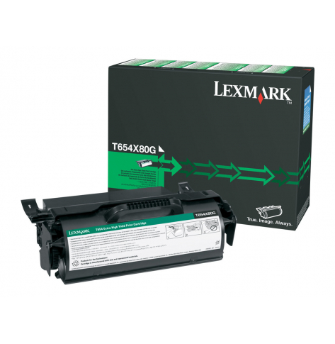 Toner Lexmark T654X80G black rekondycjonowany | 36000 str. | T654 / T656