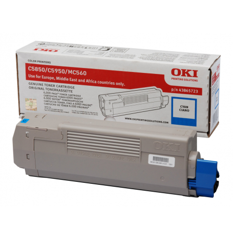 Toner OKI cyan | 6000str | C5850/5950/MC560