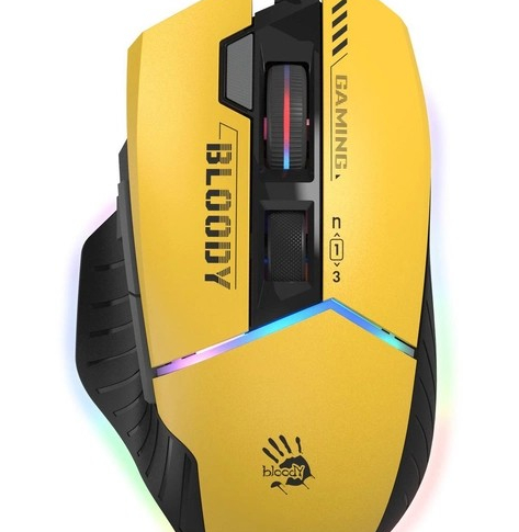 Myszka A4TECH BLOODY W95Max USB Sports Żółty