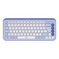 Klawiatura bezprzewodowa LOGITECH POP ICON KEYS - wrzosowy US
