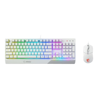 Zestaw klawiatura i mysz MSI Vigor GK30 combo biala