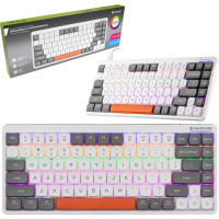 Klawiatura mechaniczna TRACER FINA 84 biala/szara Outemu