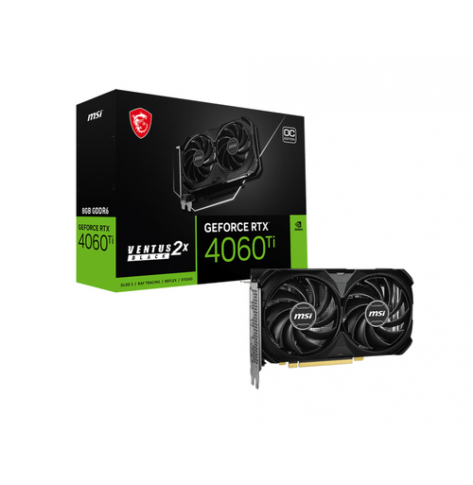 Karta graficzna MSI GeForce RTX 4060 Ti 8G VENTUS 2X BLACK E1 OC 1xHDMI 3xDP