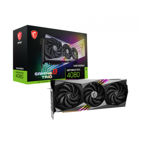 Karta graficzna MSI Geforce RTX 4080 16GB GAMING X TRIO 1xHDMI 3xDP