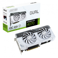 Karta graficzna ASUS Dual GeForce RTX 4070 White OC Edition 12GB GDDR6X 1xHDMI 3xDP