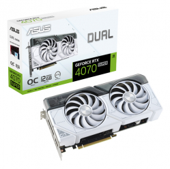 Karta graficzna ASUS Dual GeForce RTX 4070 SUPER White OC Edition 12GB GDDR6X