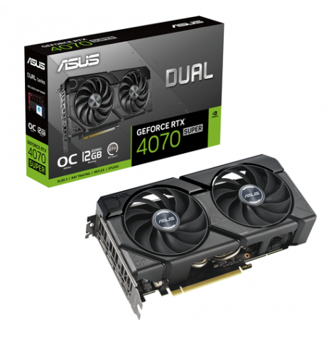 Karta graficzna ASUS Dual GeForce RTX 4070 SUPER OC 12GB GDDR6X EVO PCIe Expres 4.0 192-bits 1xHDMI 3xDP HDCP Supprt