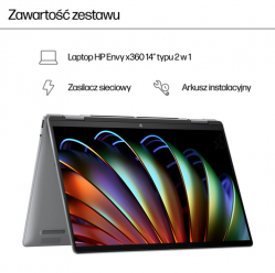 Laptop HP ENVY x360 14-fa0400nw 14 WUXGA Touch AG IPS Ryzen 5 8640HS 16GB 512GB 5MP W11Pro 2Y Glacier Silver
