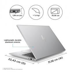 Laptop HP ZBook Firefly G10 14 WUXGA Touch i7-1355U 32GB 1TB SSD BT BK FPR Quadro A500 W11Pro Nouvelle Silver 2Y