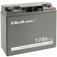 Akumulator Qoltec AGM 12V | 17Ah | max. 255A