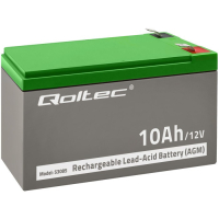 Akumulator Qoltec AGM | 12V | 10Ah | Bezobs