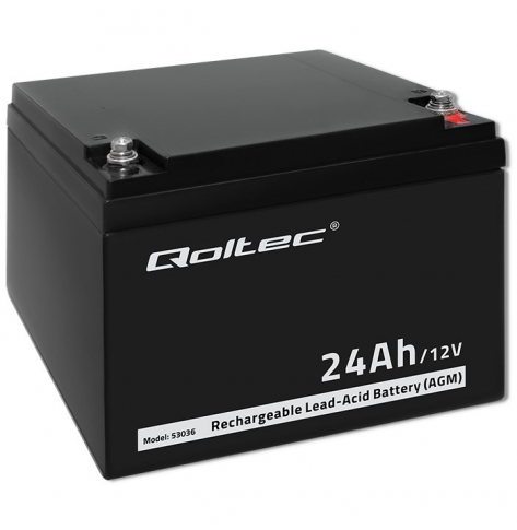 Akumulator Qoltec AGM | 12V | 24Ah | max.7.2A