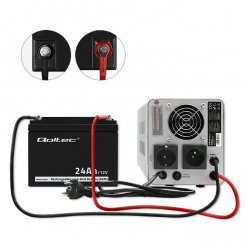 Akumulator Qoltec AGM | 12V | 24Ah | max.7.2A