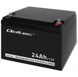 Akumulator Qoltec AGM | 12V | 24Ah | max.7.2A
