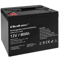 Akumulator Qoltec AGM | 12V | 80Ah