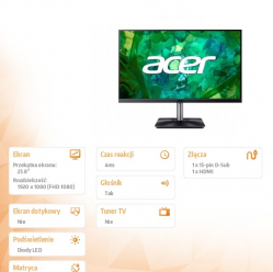 Monitor Acer RS242Ybpamix 23.8 IPS HDMI VGA
