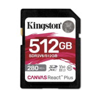 Karta pamięci KINGSTON 512GB Canvas React Plus SDXC UHS-II 280R-150W U3 V60