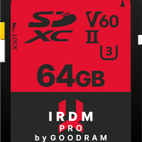 Karta pamięci GOODRAM IRDM 64GB UHS-II U3 V60 Odczyt to 265MB-s Zapis: to 120MB-s