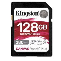 Karta pamięci Karta pamięci KINGSTON 128GB Canvas React Plus SDXC UHS-II 280R-100W U3 V60