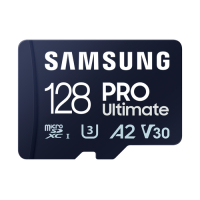 Karta pamięci SAMSUNG Pro Ultimate microSD 128GB UHS-I U3 FHD 4K UHD 200MB-s Odczyt 130 MB-s Zapis z adapterem