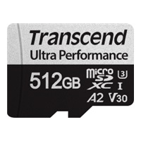Karta pamięci TRANSCEND 512GB microSD w- adapter UHS-I U3 A2 Ultra Performance