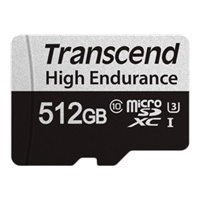 Karta pamięci TRANSCEND 512GB microSD w- adapter UHS-I U3 High Endurance