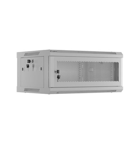 Szafa serwerowa Lanberg 19 cali 4U 600x450 szara drzwi perforowane flat pack