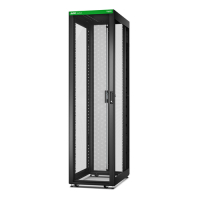 Szafa serwerowa APC Easy Rack 48Ux600x1000 with Roof castors feet and 4Brackets No Side panels Bottom czarna