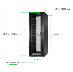 Szafa serwerowa APC NetShelter SX Server Rack Gen 2 45U 2124H x 750W x 1070D mm w  Sides czarna