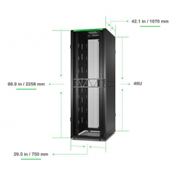 Szafa serwerowa APC NetShelter SX Server Rack Gen 2 48U 2258H x 750W x 1070D mm w  Sides czarna