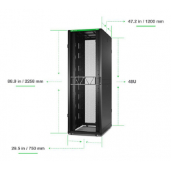 Szafa serwerowa APC NetShelter SX Server Rack Gen 2 48U 2258H x 750W x 1200D mm w  Sides czarna