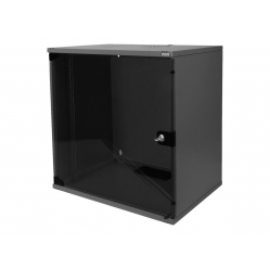 Szafa serwerowa DIGITUS 12U wall mounting cabinet SoHo unmounted 595x540x400mm glass front door czarna RAL 9005