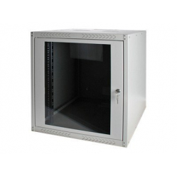 Szafa serwerowa DIGITUS 19inch Wall Cabinet 12HE SoHoline RAL7035 grey without tray 638mmx600mmx450mm with glass door
