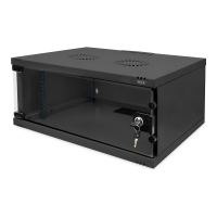 Szafa serwerowa DIGITUS 4U wall mounting cabinet SOHO unmounted 241x540x400mm full glass front door czarna