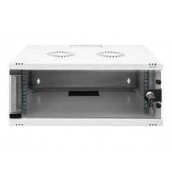 Szafa serwerowa DIGITUS 4U wall mounting cabinet SOHO unmounted 241x540x400mm full glass front door grey
