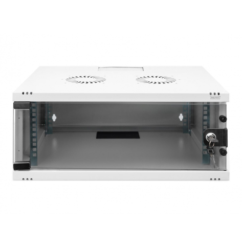 Szafa serwerowa DIGITUS 4U wall mounting cabinet SOHO unmounted 241x540x400mm full glass front door grey