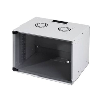 Szafa serwerowa DIGITUS 7U wall mounting cabinet SoHo unmounted 370x540x400mm glass front door czarna RAL 9005