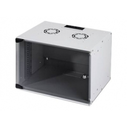Szafa serwerowa DIGITUS 7U wall mounting cabinet SoHo unmounted 370x540x400mm glass front door czarna RAL 9005
