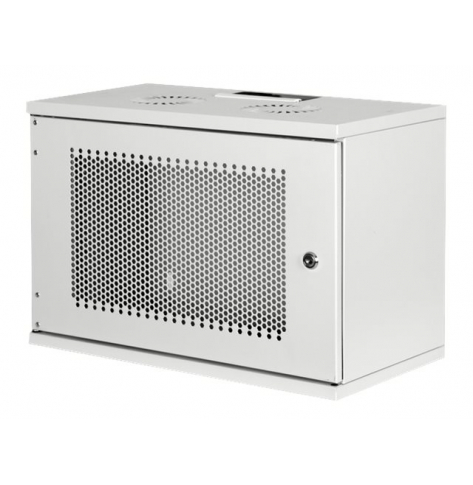 Szafa serwerowa DIGITUS 7U wall mounting cabinet SOHO unmounted 370x540x400mm perforated front door grey color grey RAL 7035