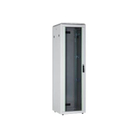 Szafa serwerowa DIGITUS Network cabinet 19Inch 42U H2053mmxB600mmxT600mm grey RAL703 IP20 with glass door incl.28xSreew-Set up to 600KG