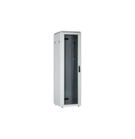 Szafa serwerowa DIGITUS Network cabinet 19Inch 42U H2053mmxB600mmxT600mm grey RAL703 IP20 with glass door incl.28xSreew-Set up to 600KG