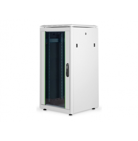 Szafa serwerowa DIGITUS Network enclosure 19Inch 22U H21164mmxB600mmxT600mm grey RAL 7035 with glass door incl. 28xSreew-Set up to 600KG IP40