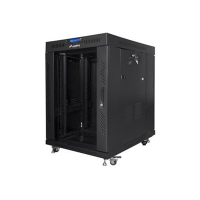 Szafa serwerowa LANBERG FF01-8015-12BL stojaca rack 19in 15U  800x1000mm czarna drzwi szklane LCD