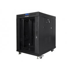 Szafa serwerowa LANBERG FF01-8015-12BL stojaca rack 19in 15U  800x1000mm czarna drzwi szklane LCD
