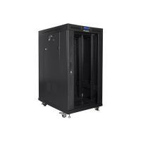 Szafa serwerowa LANBERG FF01-8022-12BL stojaca rack 19in 22U  800x1000mm czarna drzwi szklane LCD