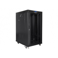 Szafa serwerowa LANBERG FF01-8022-12BL stojaca rack 19in 22U  800x1000mm czarna drzwi szklane LCD