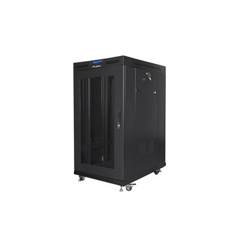 Szafa serwerowa LANBERG FF01-8022-23BL stojaca rack 19in 22U  800x1000mm czarna drzwi perforowane LCD