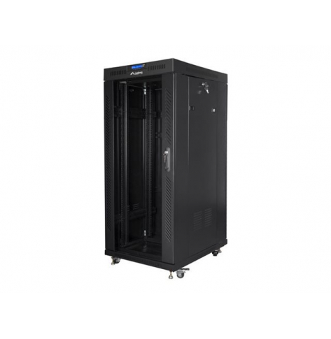 Szafa serwerowa LANBERG FF01-8227-12BL stojaca rack 19in 27U  800x1200mm czarna drzwi szklane LCD