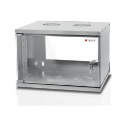 TECHLY wiszaca zlozona 9U 500x320 rack 19inch drzwi szklo szara
