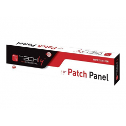 TECHLYPRO 022854 TechlyPro Patch panel 19 1U UTP 16 portow RJ45 Cat5e T568A B czarny